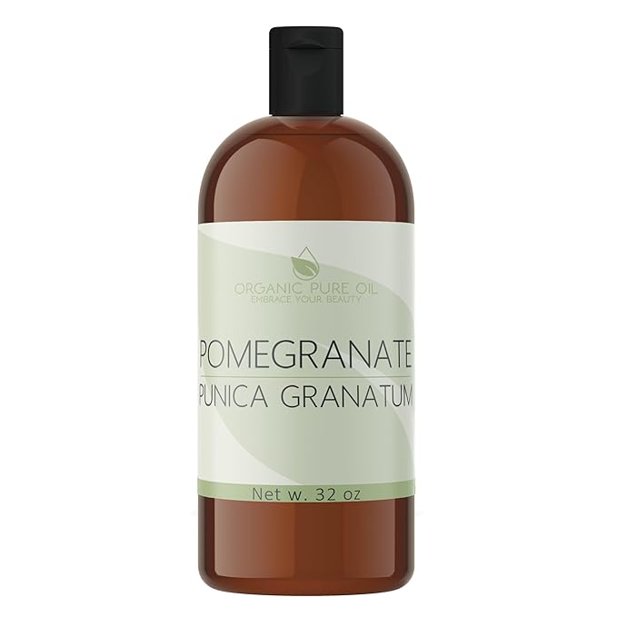 Pomegranate Seed Oil - 8 oz - Pure, Unrefined, Non GMO, Cold Pressed, Sweet Carrier Oil for Hair, Skin Nails Body Face DIY Soaps & More - Hydrate Nourish Replenish Moisturize - Packaging May Vary