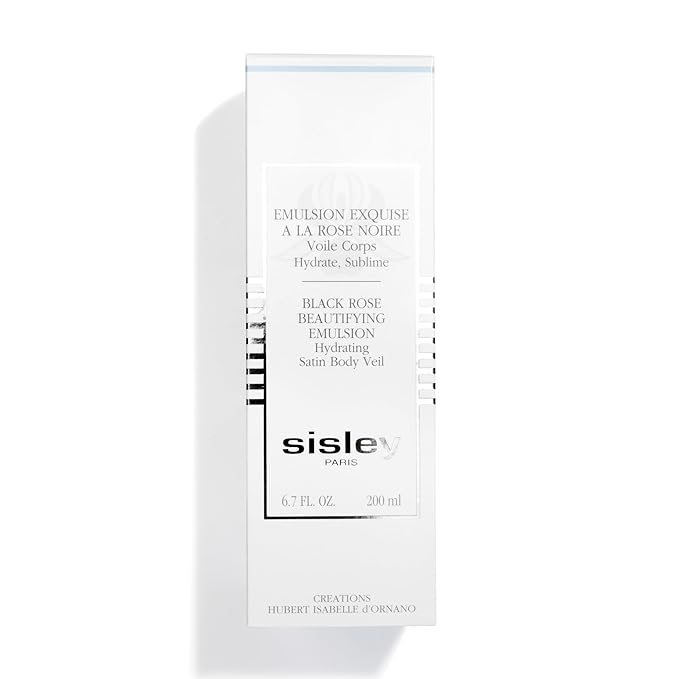Sisley Paris Black Rose Beautifying Emulsion - 200 mL - Ultra-Hydrating & Beautifying Body Care Moisturizer - All Skin Types - Non Greasy