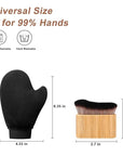 2 in 1 Tanning Mitts Self Tanner Mitt Applicator Self Tanning Mitt and Brush,Tanning Gloves for Self Tan Mitt Applicator Kit Self Tanner Brush Self Tanning Kit for Lotion,Sunless,Spray Tan,Face,Body