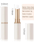 evpct 4Pcs Magic Color Changing Lipstick Long Lasting Waterproof 24 Hours Original for Women, Honey Orange Raspberry Strawberry Pink PH Mood Permanent Color Changing Lipstick Lip Balm, labial magico