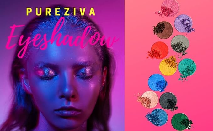 Mardi Gras Shimmering Purple Pink Violet Pressed Powder Single Vegan Eyeshadow; Talc, Paraben & Cruelty Free