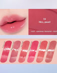 ETUDE Over Glowy Lip Stain Tint #14 Hey Pearl | Non-Sticky Vegan Lip Tint | Moisturized & Long-lasting Lip Gloss | Daily Tint for Dry Lips, Korean Makeup