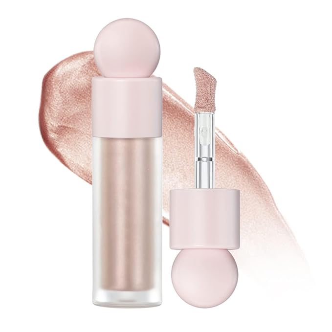 Liquid Highlighter Natural Glow For Face & Body, Rose gold)