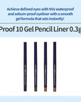 ETUDE Proof 10 Gel Pencil Liner 0.3g (#6 Honey Bronze) | Creamy Gel Texture Eyeliner with Wearable Shades to Create Precise Line Eye Makeup without Efforts, Korean Makeup, Perfect for Gift