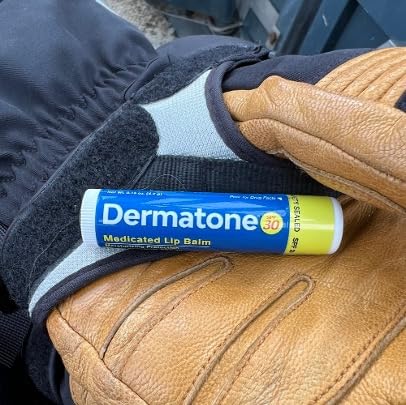 Dermatone Original Medicated Lip Balm Stocking Stuffer | Soothing & Moisturizing | Cocoa Butter, Aloe, Vitamin E | Heal & Repair Chapped Lips | SPF30 | 3-Pack, 0.15oz sticks