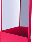 Non-Reversing Mirror, True Image Reflection, Precision True Images Real Reflection, Precision Glass Viewing Angle, Makeup Vanity Non-Magnifying Tabletop Beauty Mirror (Rose Red, Small)