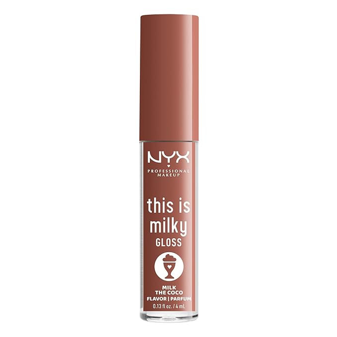 NYX PROFESSIONAL MAKEUP This Is Milky Gloss, Lip Gloss with 12 Hour Hydration, Vegan - Milk The Coco (Dark Chocolate)