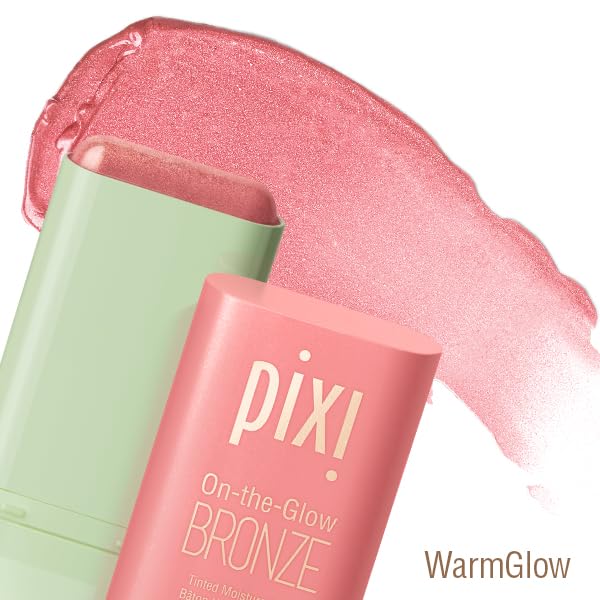 Pixi Beauty Beaming Bliss On-the-Glow Trio | Hydrating Tinted Moisture Stick Blush, Bronzer, and Highlighter Set | Travel Size, Vegan, and Paraben-Free