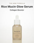 Arencia Rice Mucin Glow Serum, Collagen + Hyaluronic Acid & Niacinamide, 1.01 fl oz