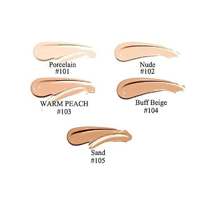 2 Pack PHOERA Foundation,Flawless Soft Matte 24 HR Oil Control Concealer Makeup,Full Coverage Foundation for Women and Girls (102 Nude+104 Buff Beige)