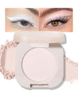 Pressed Single Matte Eyeshadow Palette, Matte nude White Eyeshadow For Old Women, Pigmented Waterproof Sombras Para Ojos, Single Pressed Powder Vegan, Talc, Paraben & Cruelty Free(01)