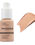 PHOERA Flawless Soft Matte Liquid Foundation 24 HR Oil Control Concealer Makeup, Full Coverage Foundation for Women and Girls (103 Warm Peach)