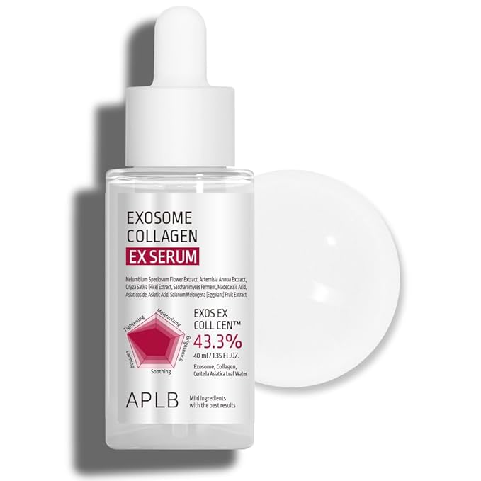 APLB Exosome Collagen EX Serum | EXOS EX COLL CEN™ 43.3% 1.35 FL.OZ/Korean Skincare, Efficient absorption, Tightens skin, Long lasting hydration, Revitalize for gentle and improve skin texture