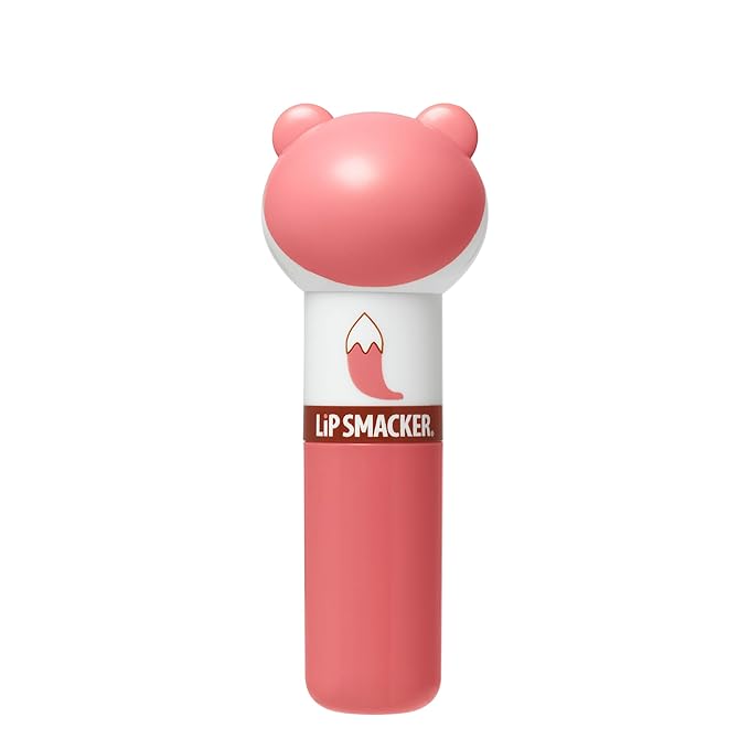 Lip Smacker Lippy Pal Fox Lip Balm Clear Matte Finish, Foxy Apple Flavored, Moisturizing, For Kids