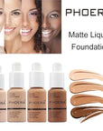 2 Pack PHOERA Foundation, Flawless Soft Matte Liquid