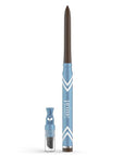 PrimeEyes Glide Eyeliner for Mature Women – Water-Resistant, Long-Stay and Mess-Proof – Gel Cream Texture, Discreet Sharpener and Effective Smudger (Wood (brown))