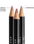NYX PROFESSIONAL MAKEUP Slim Lip Liner Set, Long-Lasting Creamy Lip Liner Pack Of 3 (Peakaboo Neutral, Nude Pink, Ever)