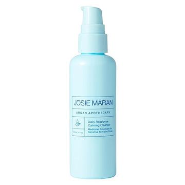 Josie Maran Argan Apothecary Daily Response Calming Facial Cleanser - Gentle Exfoliating Face Wash for Pores & Sensitive Skin - With Organic Argan Oil, Salicylic Acid, & Tea Tree Oil (4 fl oz/120 ml)