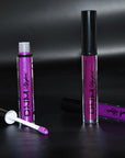 evpct 3Pcs Violet Purple Crystal Metallic Shimmer Glitter Matte Liquid Lipstick Lip Stain Sets for Women Matte+Lipstick Long Lasting Waterproof Permanent 24 Hours Magic Lipstick 24 Hours original