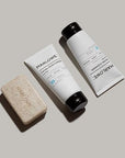 MARLOWE. Best Sellers Kit No. 203, Features Signature No. 102 Original Body Scrub Soap Bar, No. 121 Facial Cleanser & No. 123 Facial Moisturizer, Great Gift for Men