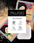 Palladio Rice Powder, Natural, Loose Setting Powder, Absorbs Oil, Leaves Face Looking and Feeling Smooth, Helps Makeup Last Longer For a Flawless, Fresh Look