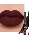 Kaely 2-in-1 Matte Lipstick and Lip Liner, Liquid Lip Stain Makeup for women Long Lasting Waterproof Smudge Proof, labiales matte mate larga duracion listip 24 hours originales, 17 Deep Red