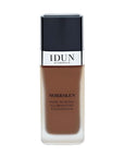 Liquid Norrsken Foundation - Silky Smooth Coverage - Luminous, Dewy Finish for Dry and Dull Skin - Water Resistant and Vegan Makeup - 225 Siv - Warm Dark Brown - 1.01 oz