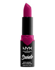 NYX PROFESSIONAL MAKEUP Suede Matte Lipstick, Vegan Formula - Clinger (Hot Pink)