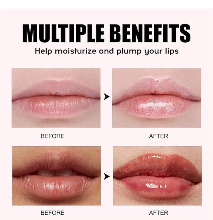 8 Colors Lip Oil Lip Glaze, Big Brush Lip