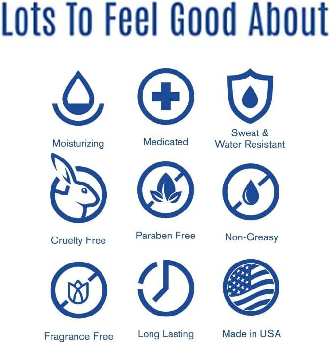 DERMATONE Anti-Chafe Body Stick | 2-Pack | Fragrance Free Skin Balm | Prevent Friction & Chafing | Use for thigh, arm, chest, butt, ball rubbing | Travel/Small 0.45oz sticks