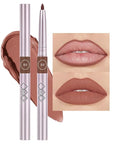 evpct Silky Smooth Lip Liner Pencil Retractable, Caramel Lip Liner Creamy Long-Lasting Formula for Precision Contouring Matte Velvet Pigmented Rich Lip Colors Crayon Lipstick 03
