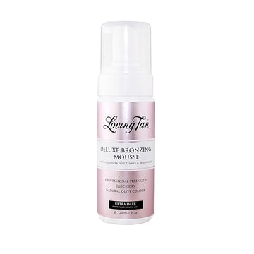 Loving Tan Deluxe Bronzing Mousse, Ultra Dark-Streak Free, Natural looking, Professional Strength Sunless Tanner- Up to 5 Self Tan Applications per Bottle, Cruelty Free, Naturally Derived DHA- 4 FL Oz