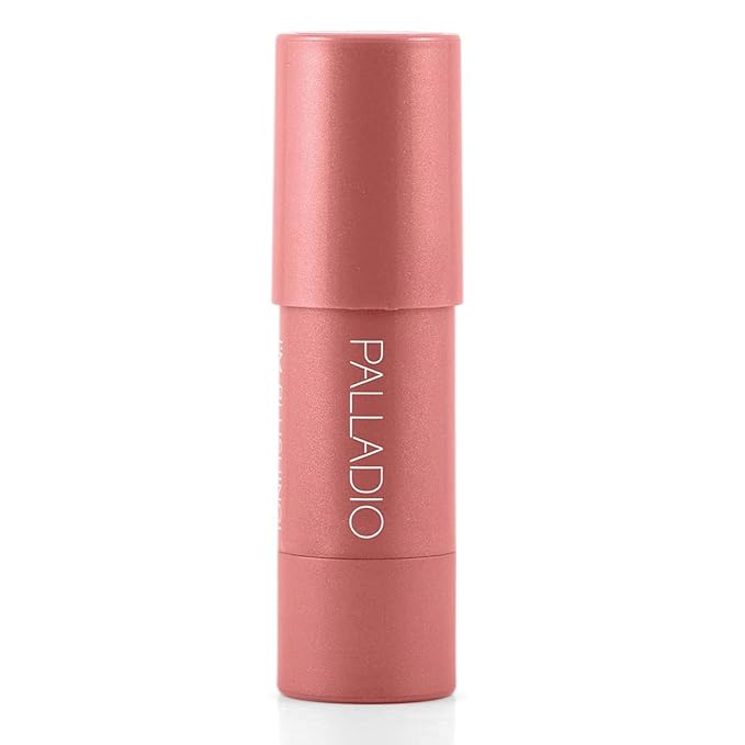 Palladio I'm Blushing 2-in-1 Cheek and Lip Tint, Buildable Lightweight Cream Blush, Sheer Multi Stick Hydrating formula, All day wear, Easy Application, Shimmery, Blends Perfectly onto Skin, Precious