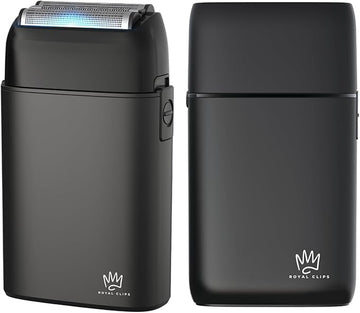 Royal Clips - Fade Kit 2.0 Foil Shaver - Professional Hair Shaver for Men - Three Blade Design for Close Shave- Cordless & Rechargeable - Hypoallergenic Blades - LCD Screen (Black)