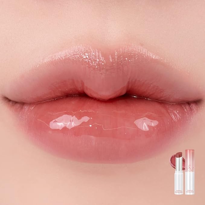 rom&nd GLASTING MELTING BALM #06 Kaya Fig - Vegan K-Beauty Tinted Lip Balm for Crystal Water-Gloss Shine, Deep Hydration & MLBB Rosy Nude Color | Non-Sticky, Long-Lasting Comfort for All Ages