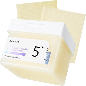numbuzin No.5 Toner Pads | Vitamin-Niacinamide Concentrated Pad | Double-Sided | Glutathione, Niacinamide, PHA & LHA | Exfoliation, Hyperpigmentation Care | 70 Pads/180 ml