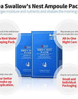 SNP Overnight Bird's Nest Night Cream | Travel Size Individual Packaging | Hydrating and Protecting for All Dry Skin Types | Korean Face Skincare | Overnight Facial Skin Care | 20 Pack