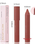BINGBRUSH Crayon Matte Longwear Lipstick Pack Set,Moisture Smooth Color Stick Ultimate Lip Crayon for Makeup Collection - Waterproof Velvet Lipgloss (2pcs 05#&09#, 2 Count (Pack of 1))