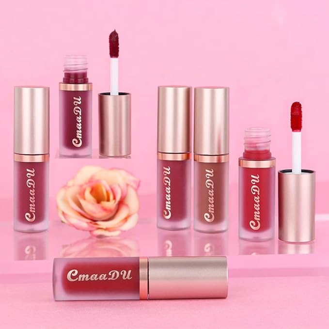 evpct 1Pcs Plum Wine Red Silky Velvet Matte Liquid Lipstick Lip Gloss Set for Women Long Lasting 24 Hours Color Stay Lipstick labiales matte larga duracion mate 24 horas originales 09#