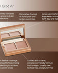 Sigma Beauty Spectrum Color-Correcting Duo – Color Correcting Cream for Concealing and Priming Skin, 2in1 Makeup Set with Buildable, Customizable Shades for all Skin Types (Light to Medium)