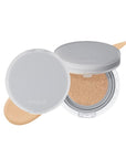 Rom&nd Nu Zero Cushion (04 Beige 23) Long Lasting, High Coverage, Semi Matte Finish, Flawless Complexion Without Cakey Face, Makeup Base and Fixer, Thinly Layered, Korean Cushion Foundation