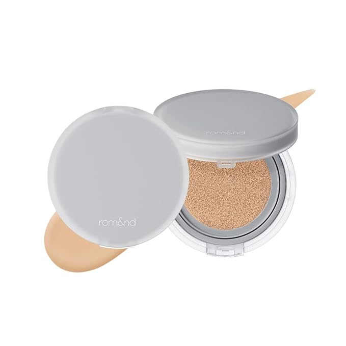 Rom&nd Nu Zero Cushion (04 Beige 23) Long Lasting, High Coverage, Semi Matte Finish, Flawless Complexion Without Cakey Face, Makeup Base and Fixer, Thinly Layered, Korean Cushion Foundation