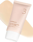 numbuzin No.3 Porcelain Base-skip Tone Up Beige | SPF50+ PA++++ | Lightweight, Hydrating | Zinc Oxide, Niacinamide | Sheer, Natural Finish, Evens Skin Tone | Korean Skincare 1.69 fl. oz.