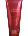 Bath and Body Works Strawberry Pound Cake Ultimate Hydration 24 Hour Body Cream 8 Ounce with Hyaluronic Acid