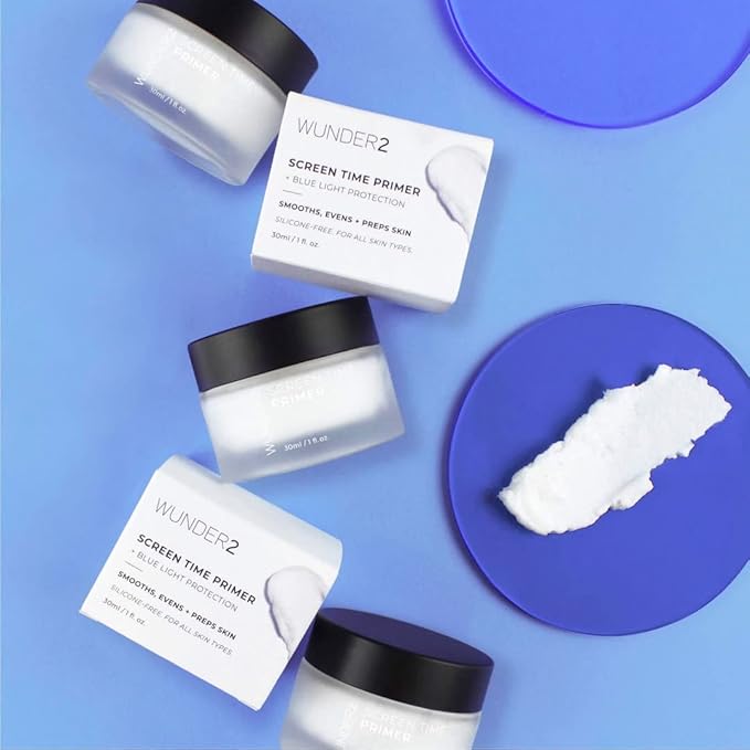 WUNDERBROW Screen Time Primer Makeup with Blue Light Protection,Vegan and Cruelty-Free