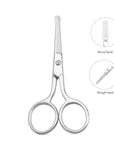 LIVINGO Premium Manicure Rounded Tip Scissors Multi-purpose Stainless Steel Cuticle Pedicure Beauty Grooming Kit for Nail, Eyebrow, Eyelash, Dry Skin, Nose Hair 3.5 inch
