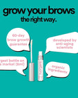 nuorganic 'Cosmic Brow' Eyebrow Serum for Growth | Natural Eye Brow Serum for Thicker, Longer, More Defined Brows | 4 Months Supply XL Size | Cruelty Free, Made in USA