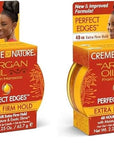 Creme of Nature with Argan Oil From Morocco Perfect Edges Hair Gel, 24 Hour Hold with Moisture and Exotic Shine, Extra Firm Hold, 2.25 Oz (Pack of 2)