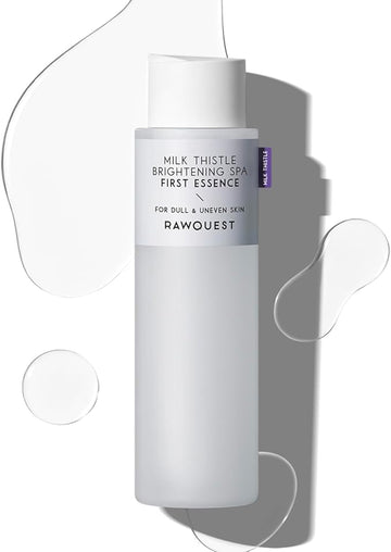 RAWQUEST- Korean Skin Care Essence Toner for Deep Hydration, Radiant Glow, Moisturizing, Soothing & Dermatologist Tested w/82% Milk Thistle, Hyaluronic Acid & Niacinamide, K Beauty 6.76 Fl Oz / 200ml