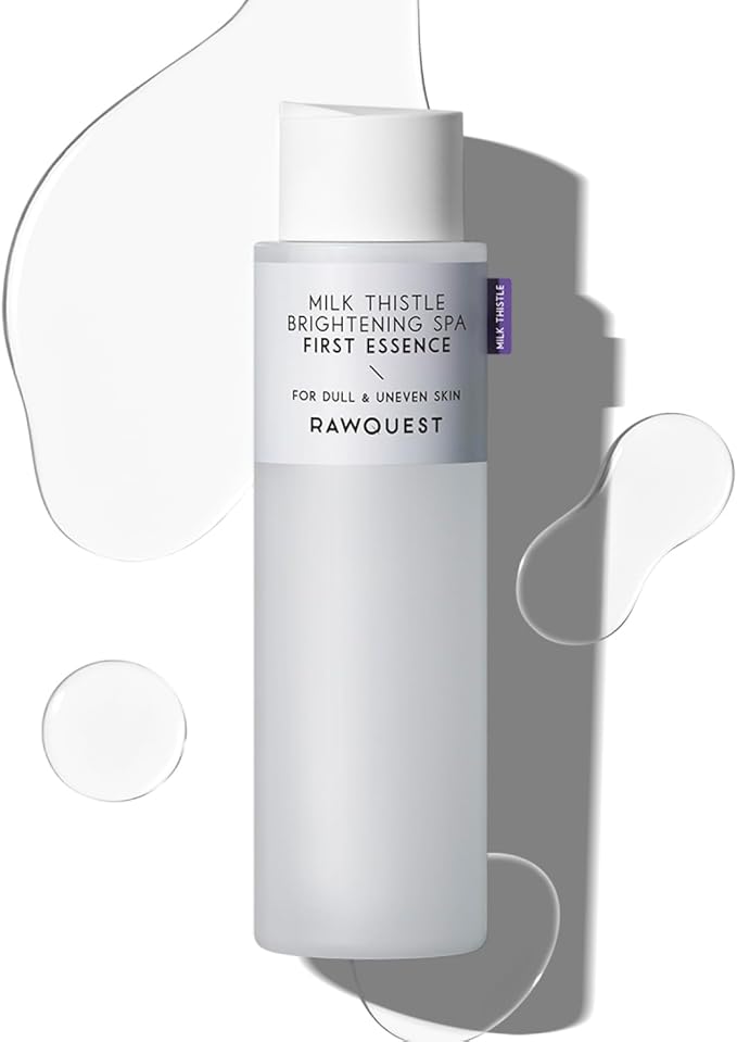 RAWQUEST- Korean Skin Care Essence Toner for Deep Hydration, Radiant Glow, Moisturizing, Soothing & Dermatologist Tested w/82% Milk Thistle, Hyaluronic Acid & Niacinamide, K Beauty 6.76 Fl Oz / 200ml